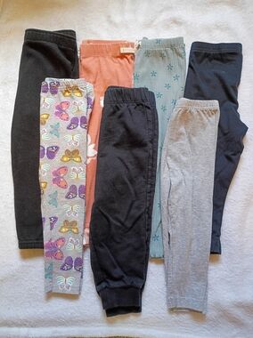 Bundle Of 7 Toddler Girl Pants/Leggings Size 24M